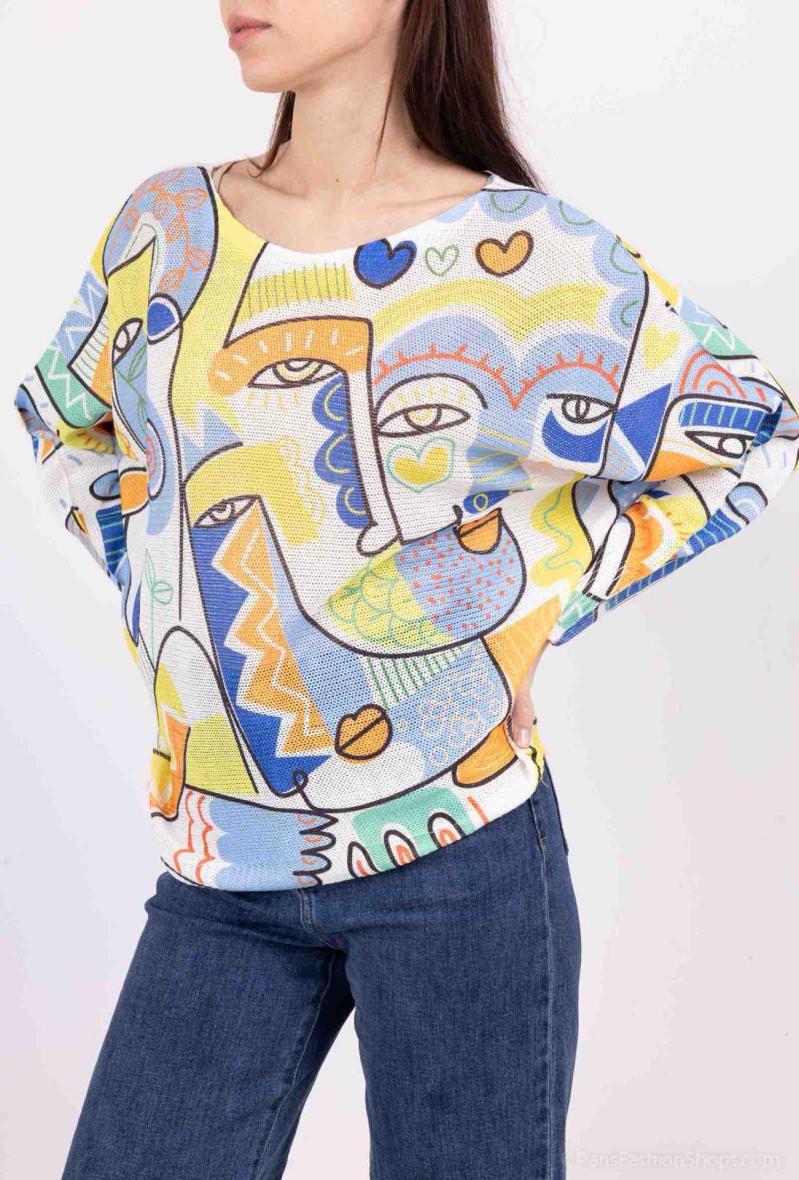 Pull à imprimé original