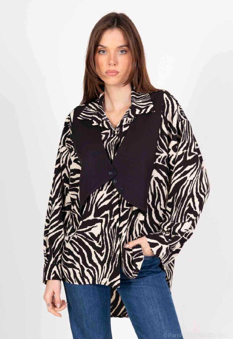 Chemise en zèbre