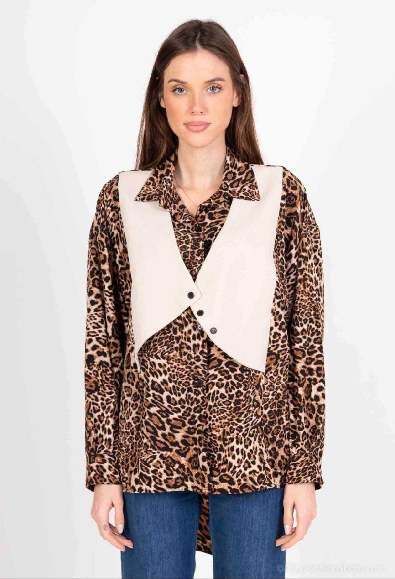 Chemise en léopard