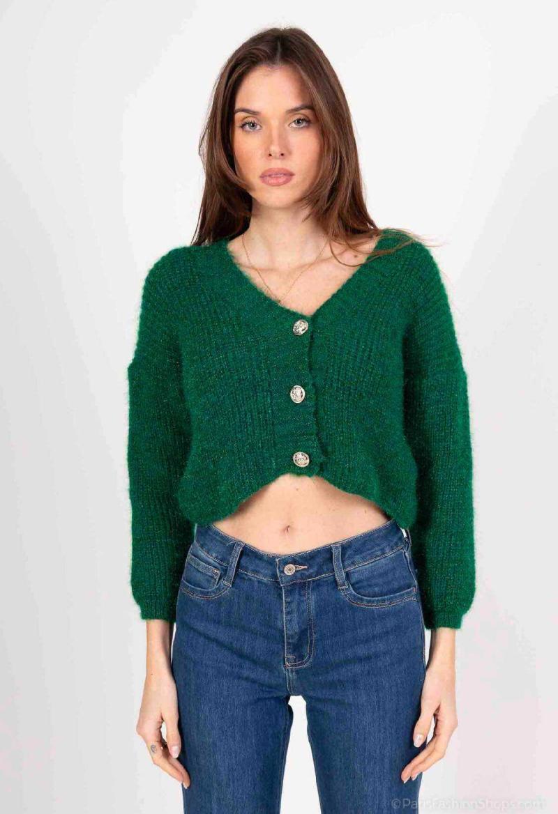 Cardigan court pailleté
