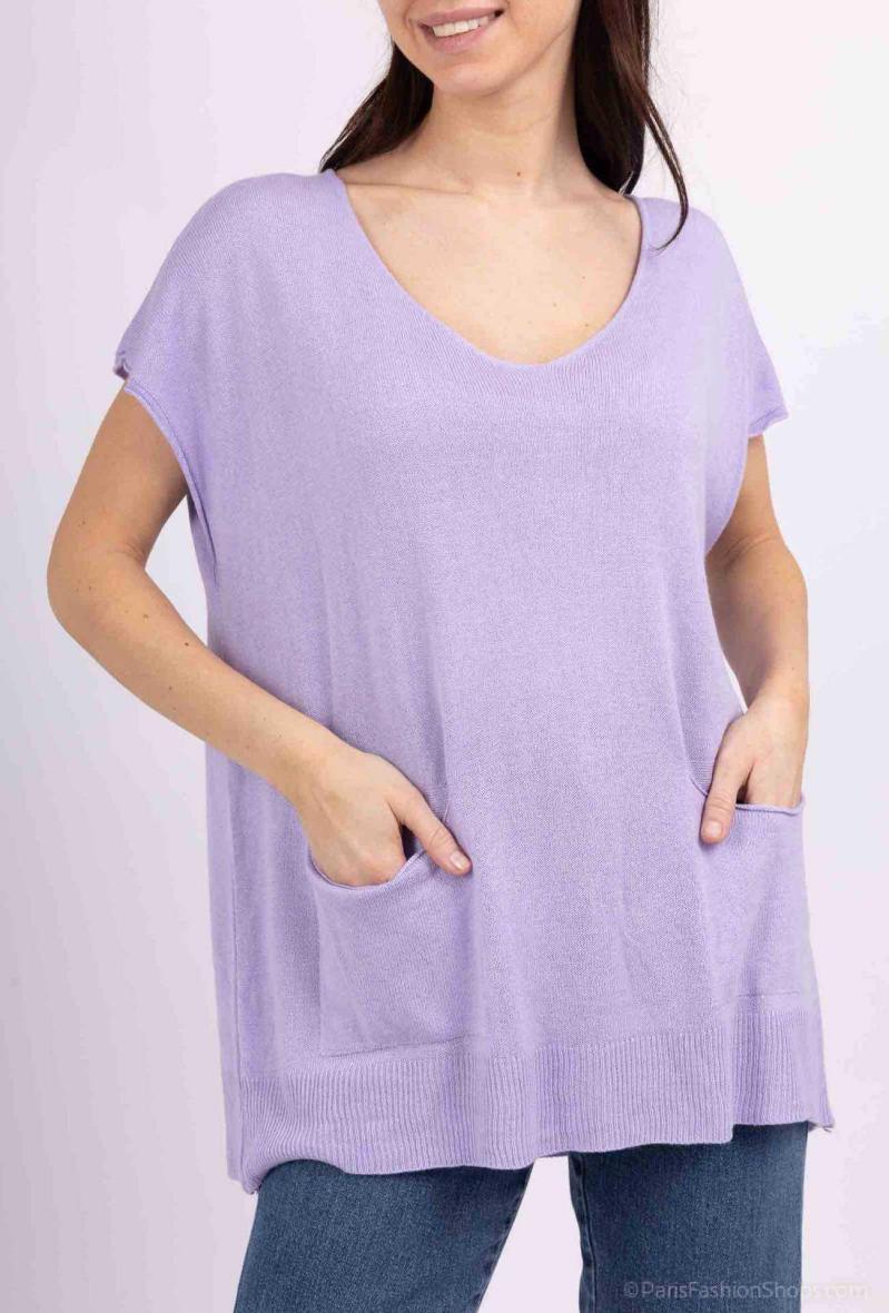 Pull sans lache avec poches