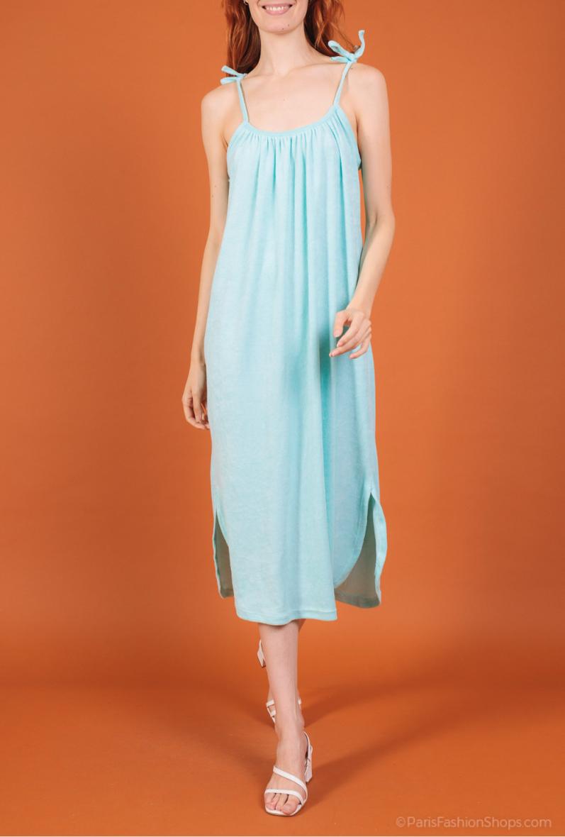 Robe bretelle en éponge